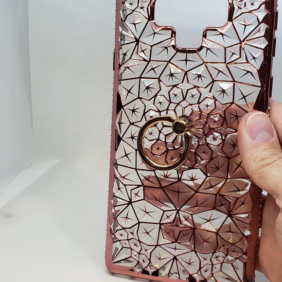 Pink Flexible Phone Case for NOTE 9 rhinestones - Picture 2 of 4